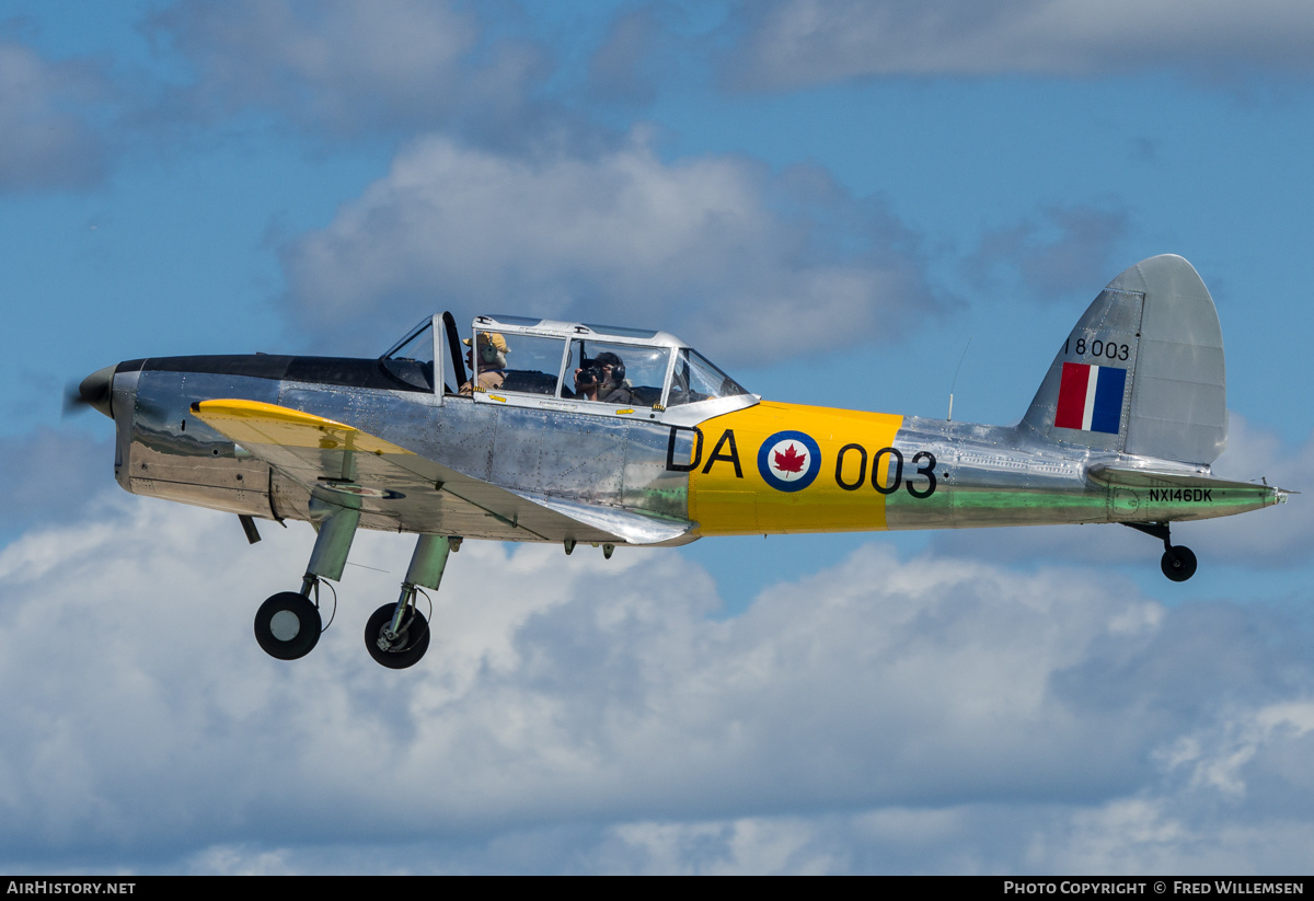 Aircraft Photo of N146DK / NX146DX / 18003 | De Havilland DHC-1 Chipmunk T10 | Canada - Air Force | AirHistory.net #488568