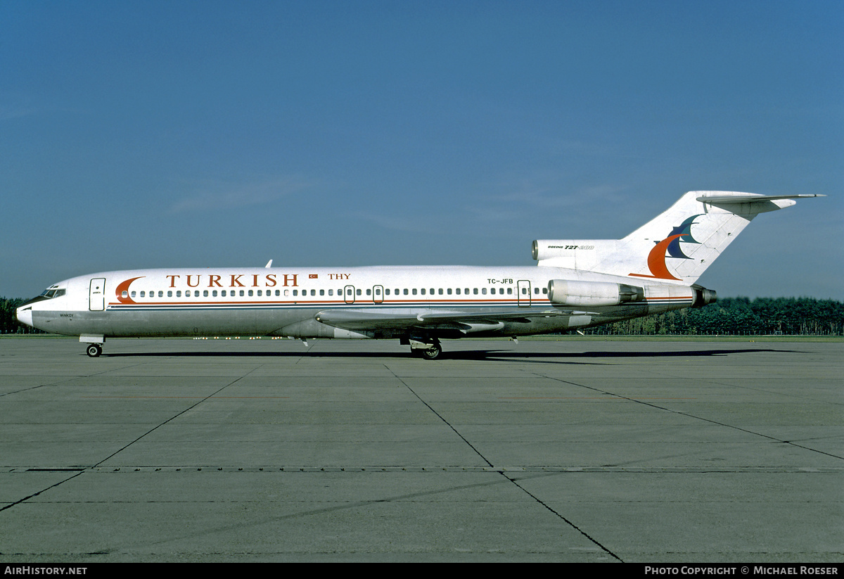 Aircraft Photo of TC-JFB | Boeing 727-264 | THY Türk Hava Yolları - Turkish Airlines | AirHistory.net #488649
