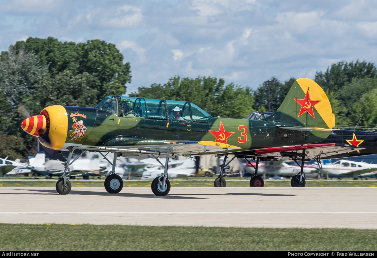 Aircraft Photo of N152JB / 3 red | Yakovlev Yak-52 | Soviet Union - Air Force | AirHistory.net #488677