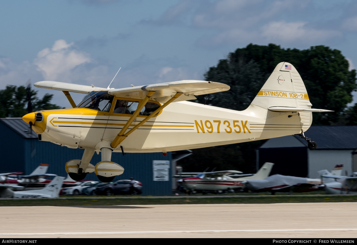 Aircraft Photo of N9735K | Stinson 108-2 | AirHistory.net #488708