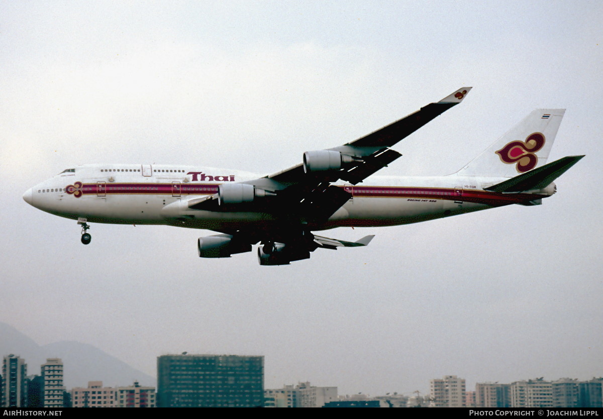 Aircraft Photo of HS-TGM | Boeing 747-4D7 | Thai Airways International | AirHistory.net #488821