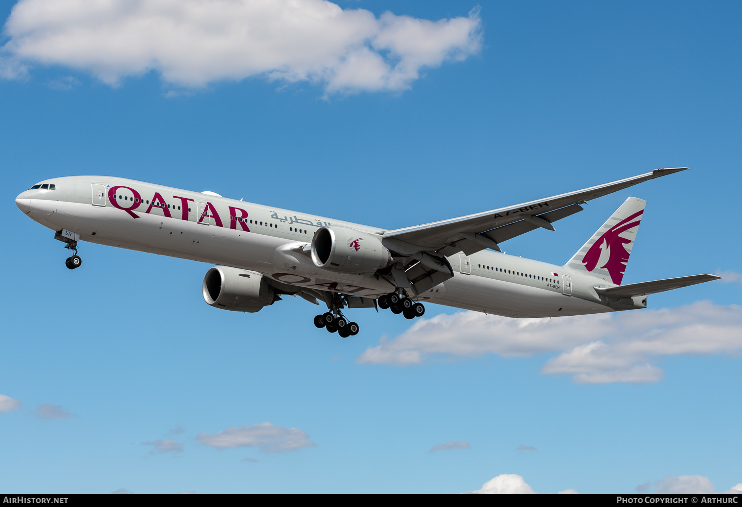 Aircraft Photo of A7-BEH | Boeing 777-3DZ/ER | Qatar Airways | AirHistory.net #488901