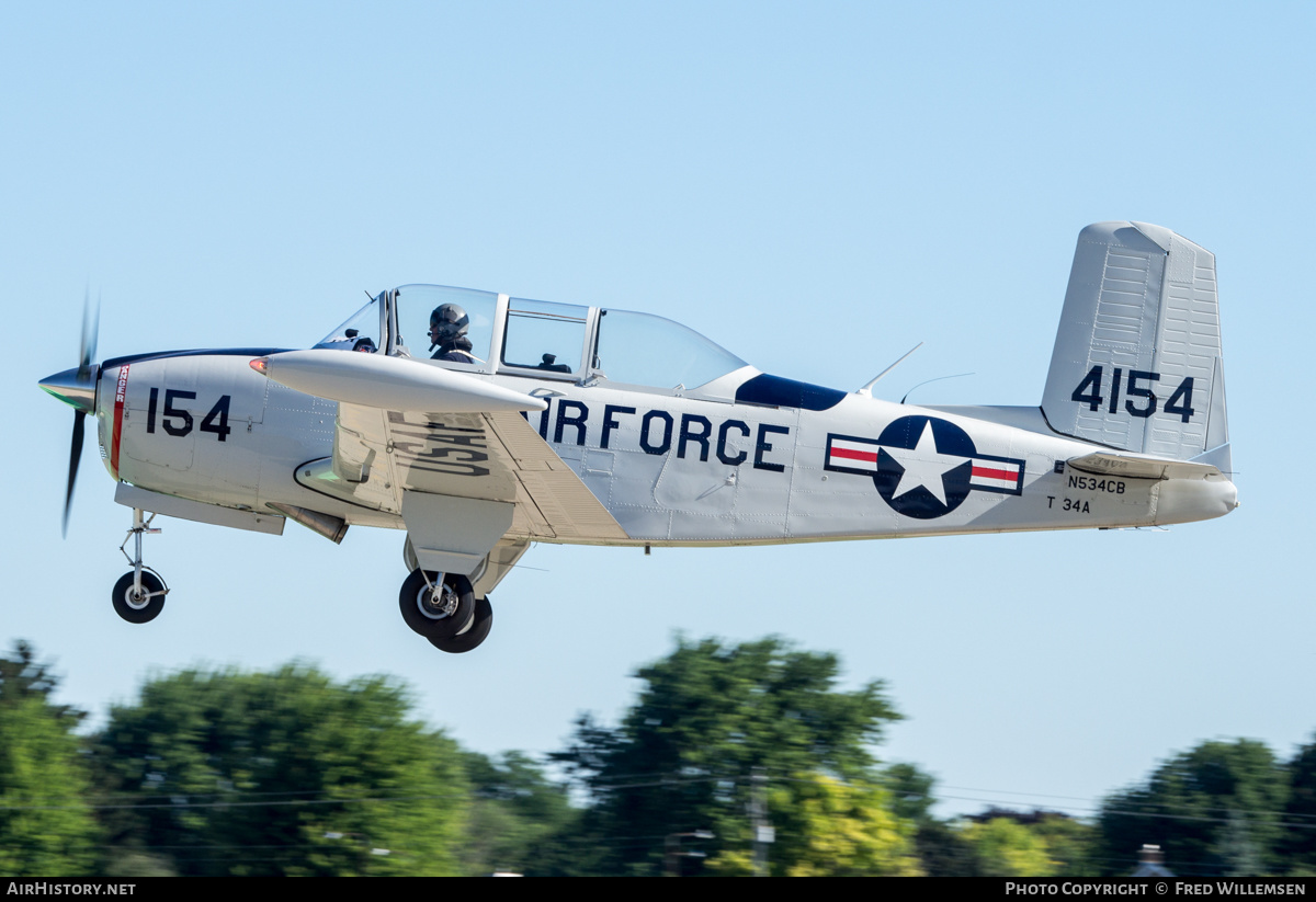 Aircraft Photo of N534CB / 4154 | Beech T-34A Mentor (45) | USA - Air Force | AirHistory.net #488915