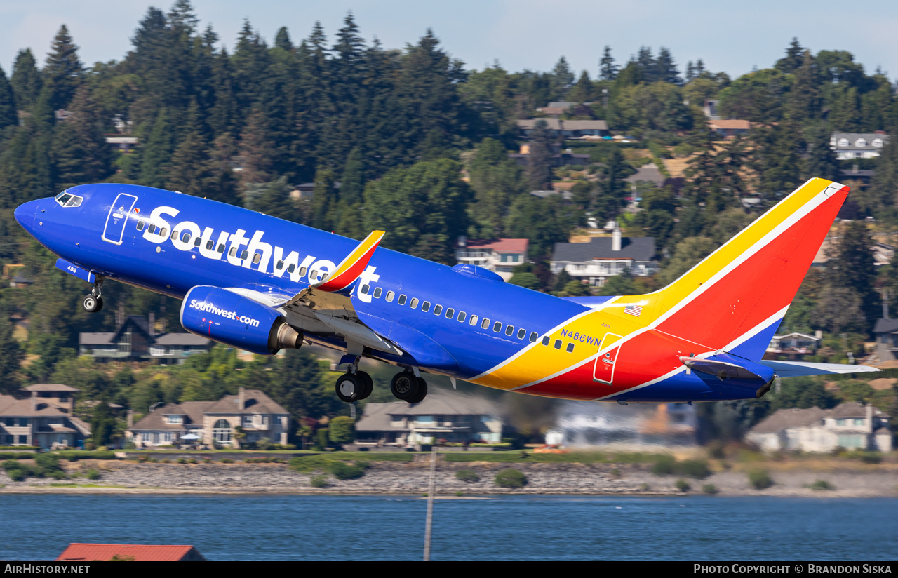 Aircraft Photo of N486WN | Boeing 737-7H4 | Southwest Airlines | AirHistory.net #488945