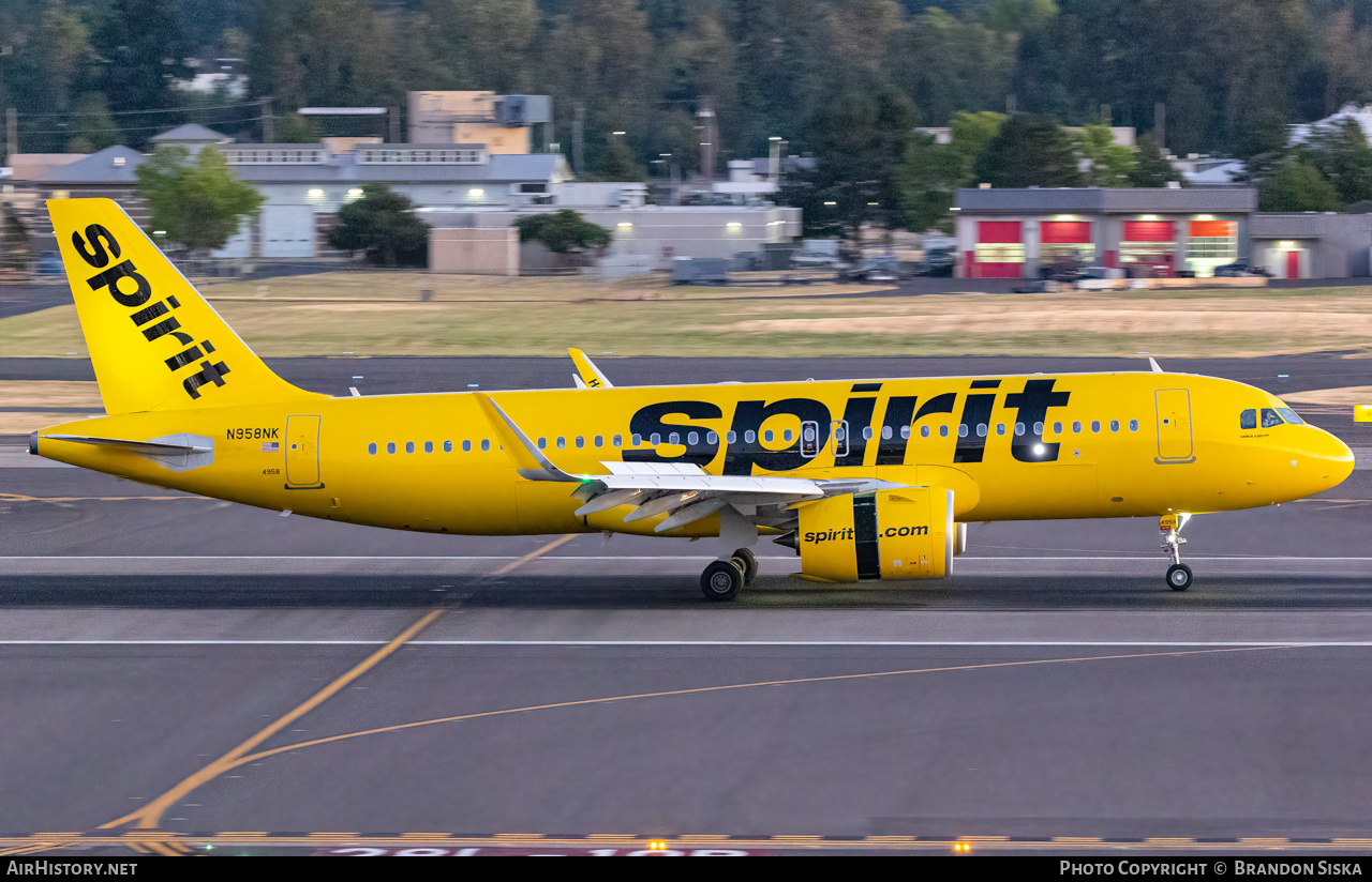 Aircraft Photo of N958NK | Airbus A320-271N | Spirit Airlines | AirHistory.net #488966
