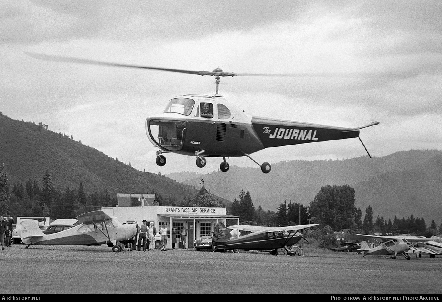 Aircraft Photo of NC105B | Bell 47B | The Oregon Journal | AirHistory.net #489110
