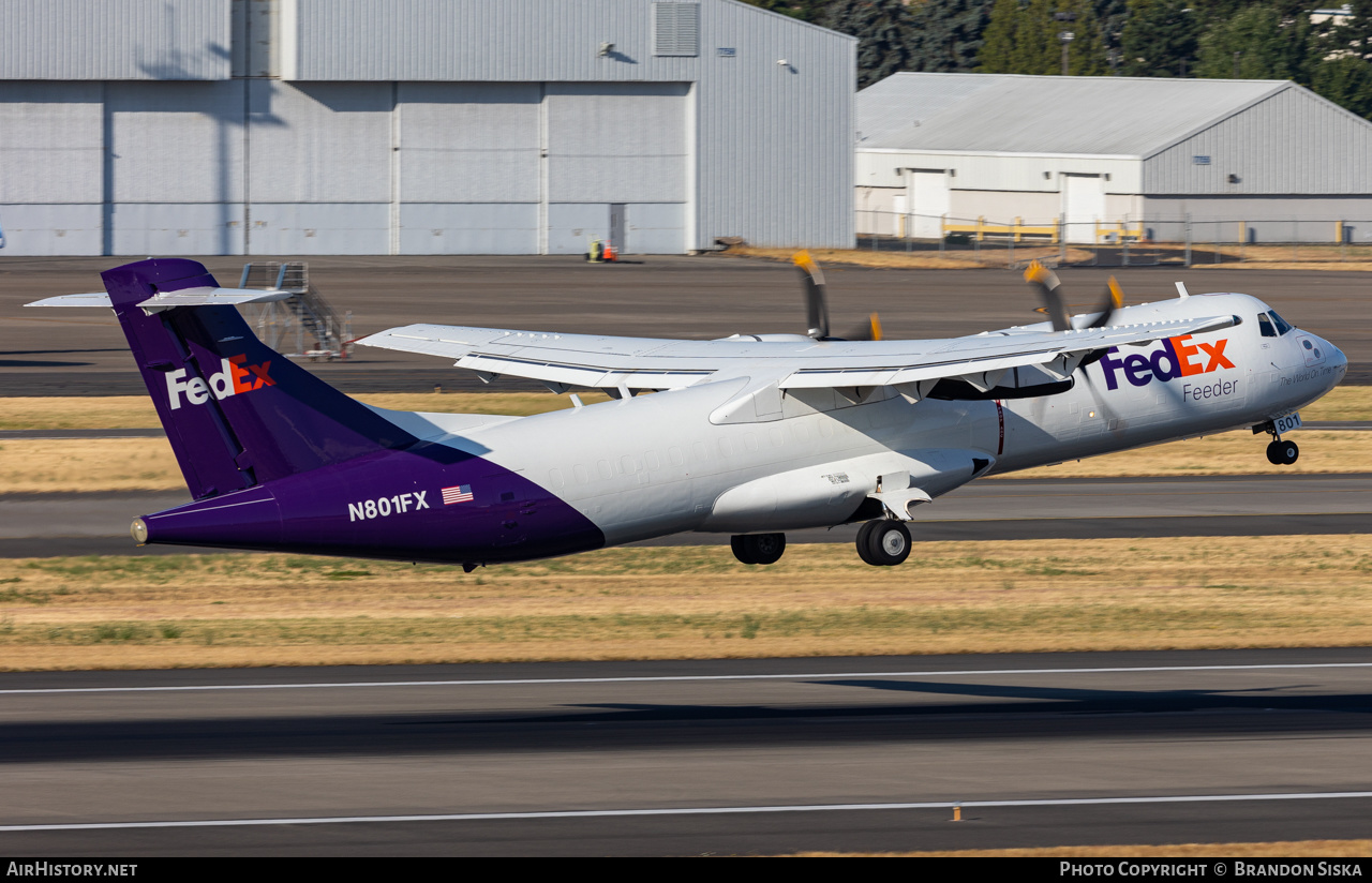 Aircraft Photo of N801FX | ATR ATR-72-212/F | FedEx Feeder | AirHistory.net #489133