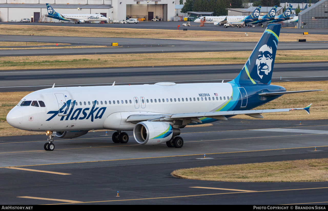 Aircraft Photo of N839VA | Airbus A320-214 | Alaska Airlines | AirHistory.net #489136