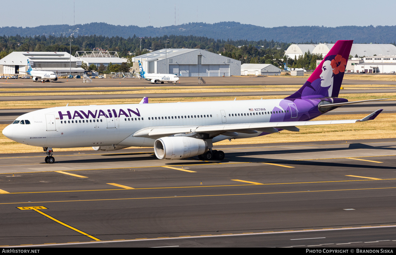 Aircraft Photo of N374HA | Airbus A330-243 | Hawaiian Airlines | AirHistory.net #489153