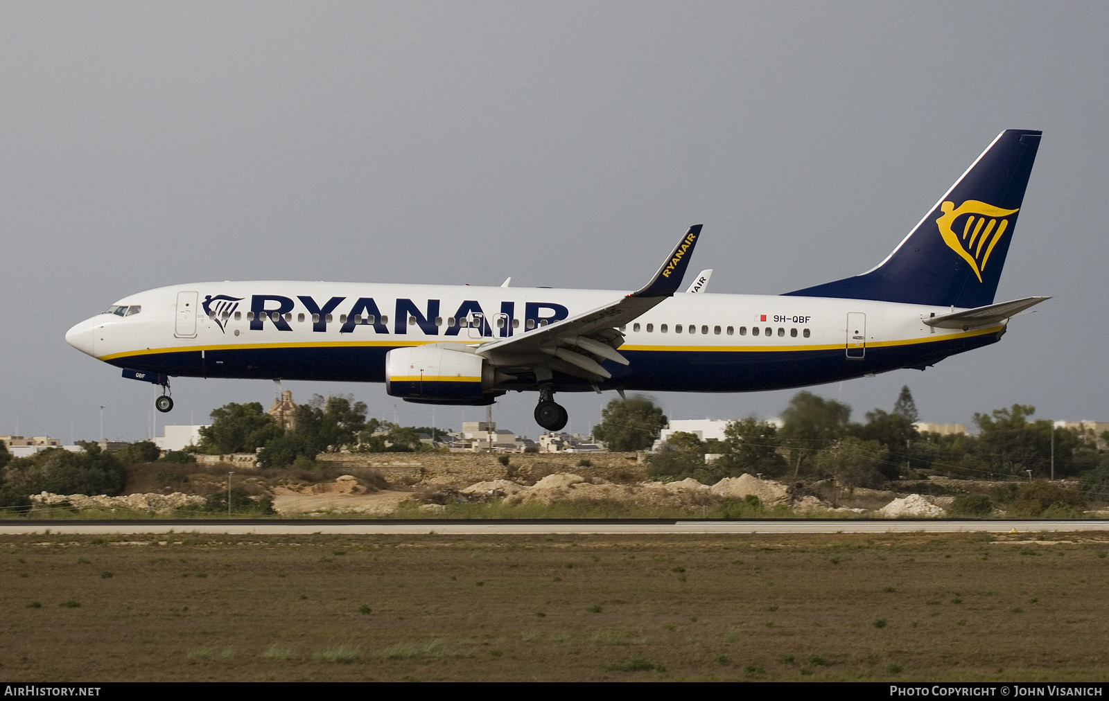 Aircraft Photo of 9H-QBF | Boeing 737-800 | Ryanair | AirHistory.net #489178