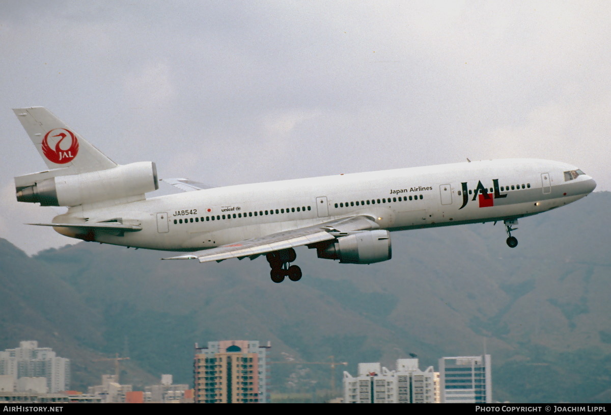 JAL DC-10模型 JA8542 1:400 McDonnell Douglas DC-10-40 JAL Japan Airlines JA8542