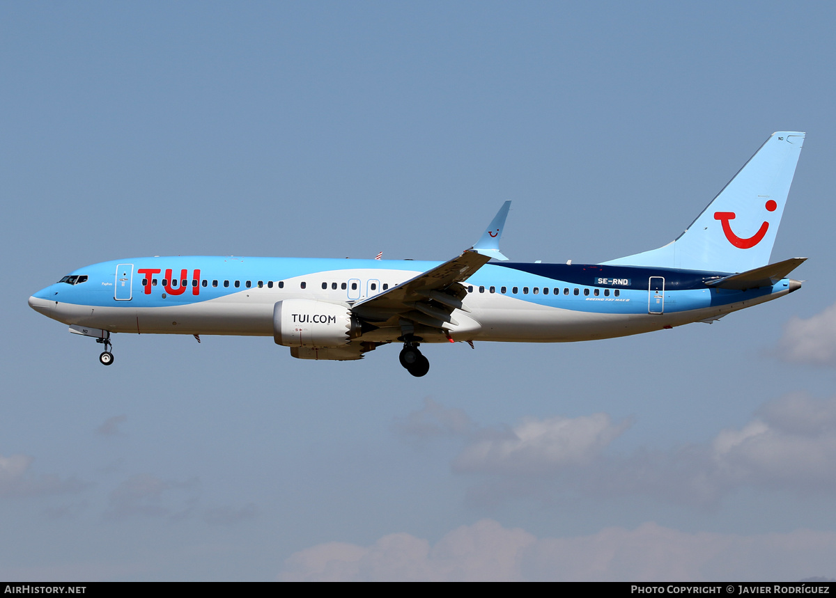 Aircraft Photo of SE-RND | Boeing 737-8 Max 8 | TUI | AirHistory.net #489329