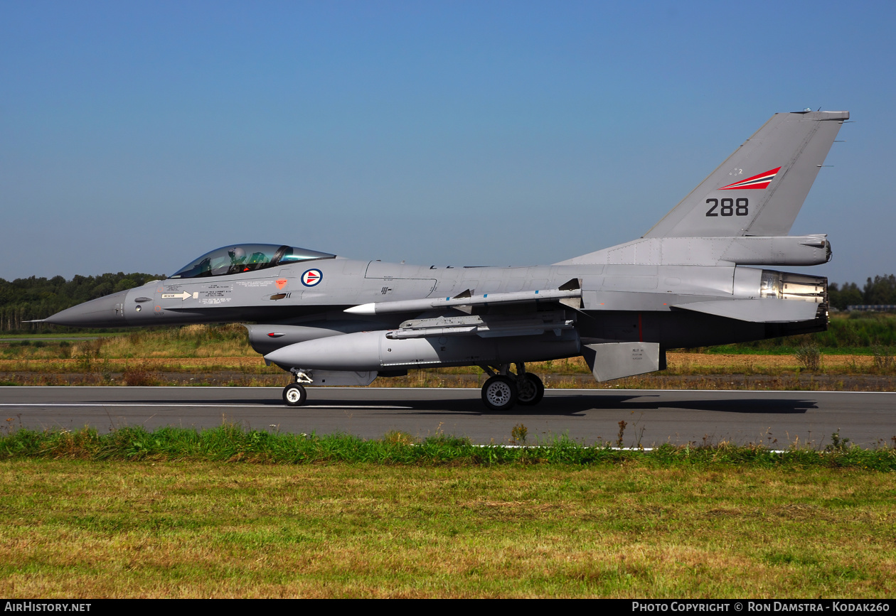 Aircraft Photo of 288 | General Dynamics F-16AM Fighting Falcon | Norway - Air Force | AirHistory.net #489339