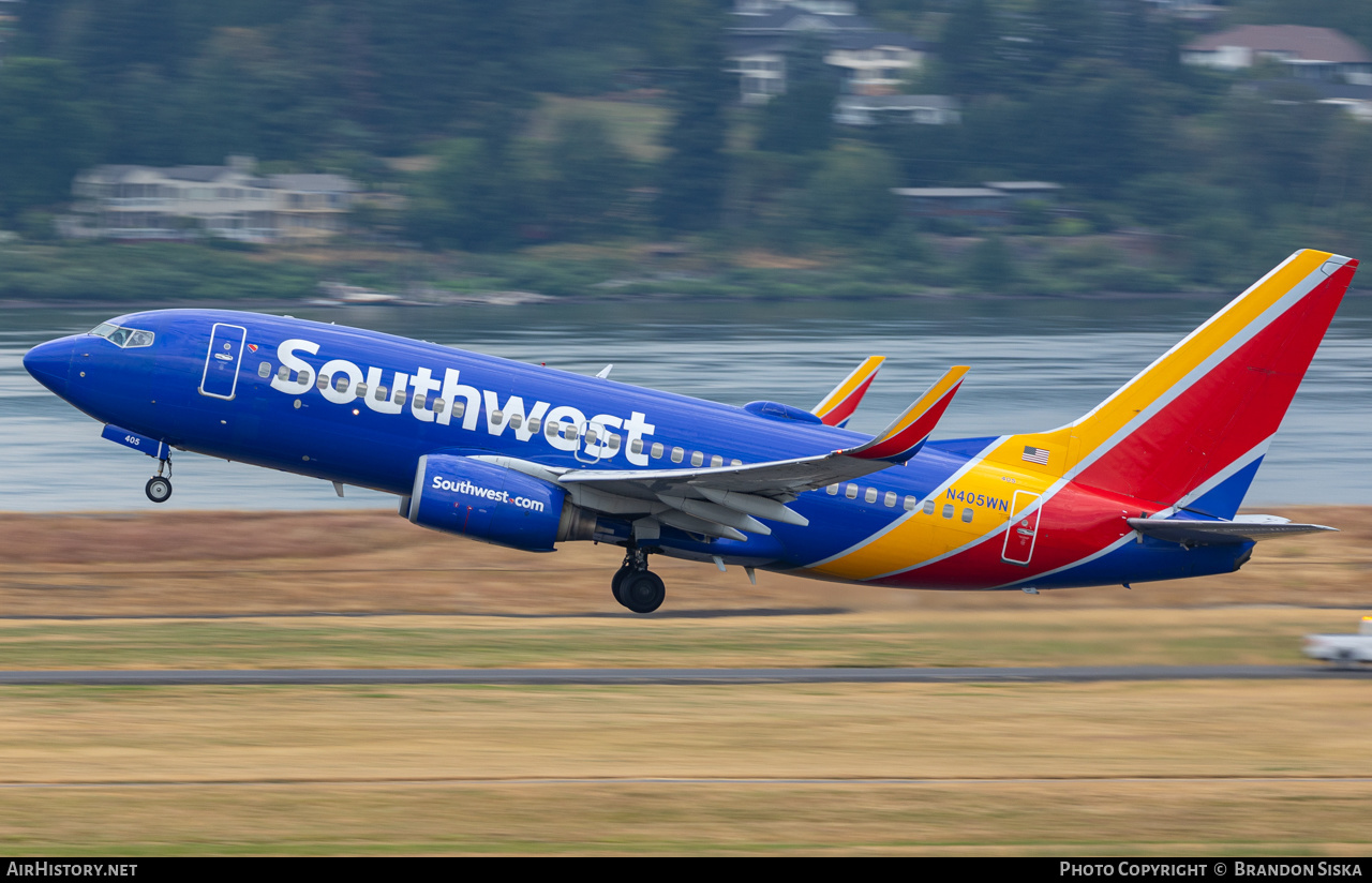 Aircraft Photo of N405WN | Boeing 737-7H4 | Southwest Airlines | AirHistory.net #489366