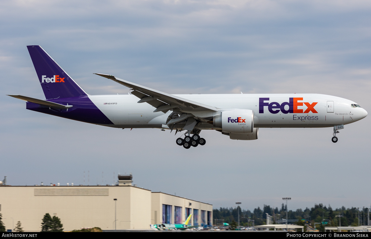Aircraft Photo of N849FD | Boeing 777-F | FedEx Express | AirHistory.net #489511
