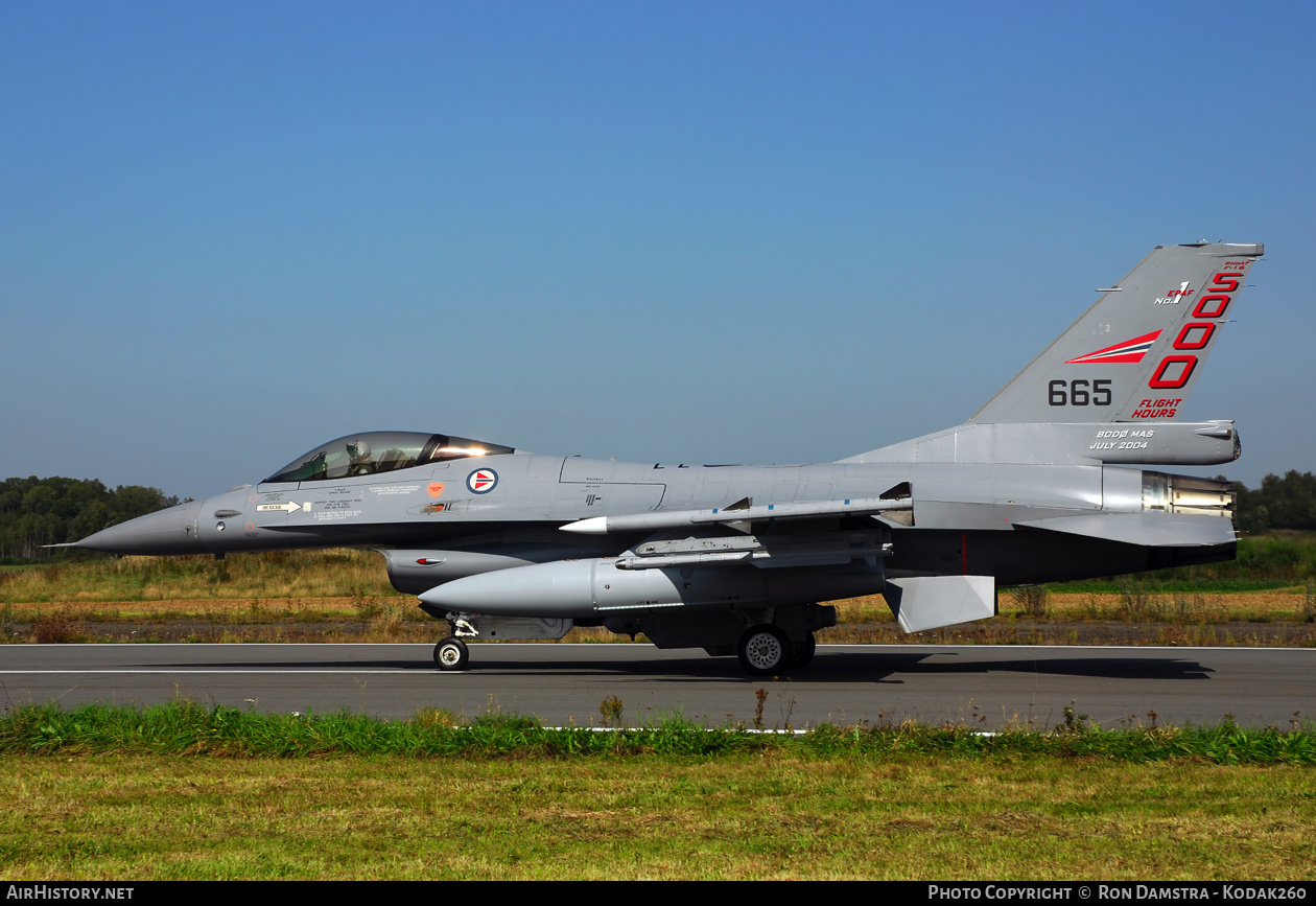 Aircraft Photo of 665 | General Dynamics F-16AM Fighting Falcon | Norway - Air Force | AirHistory.net #489518