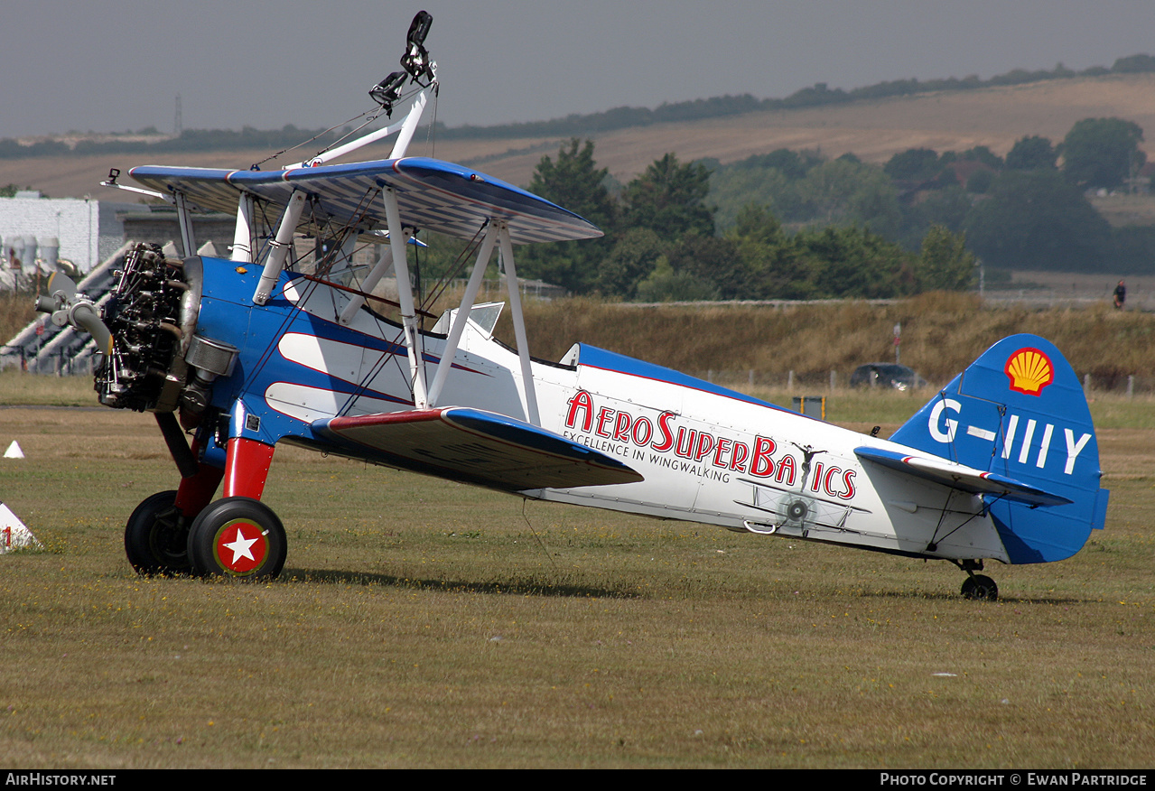 Aircraft Photo of G-IIIY | Boeing A75N1 Kaydet | AeroSuperBatics | AirHistory.net #489544