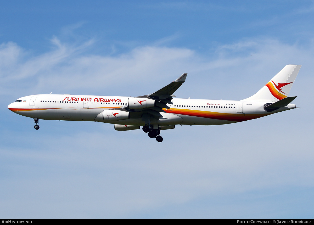 Aircraft Photo of PZ-TCR | Airbus A340-313X | Surinam Airways | AirHistory.net #489577