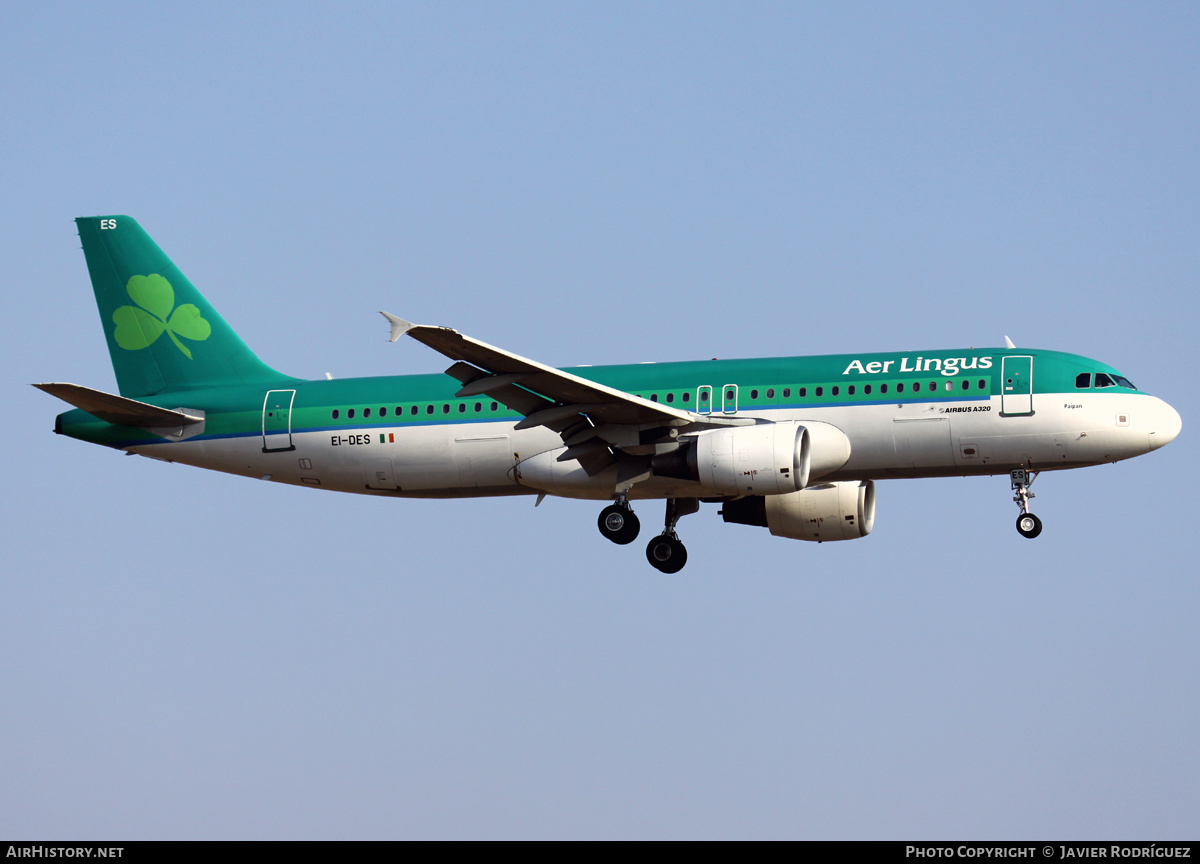 Aircraft Photo of EI-DES | Airbus A320-214 | Aer Lingus | AirHistory.net #489584