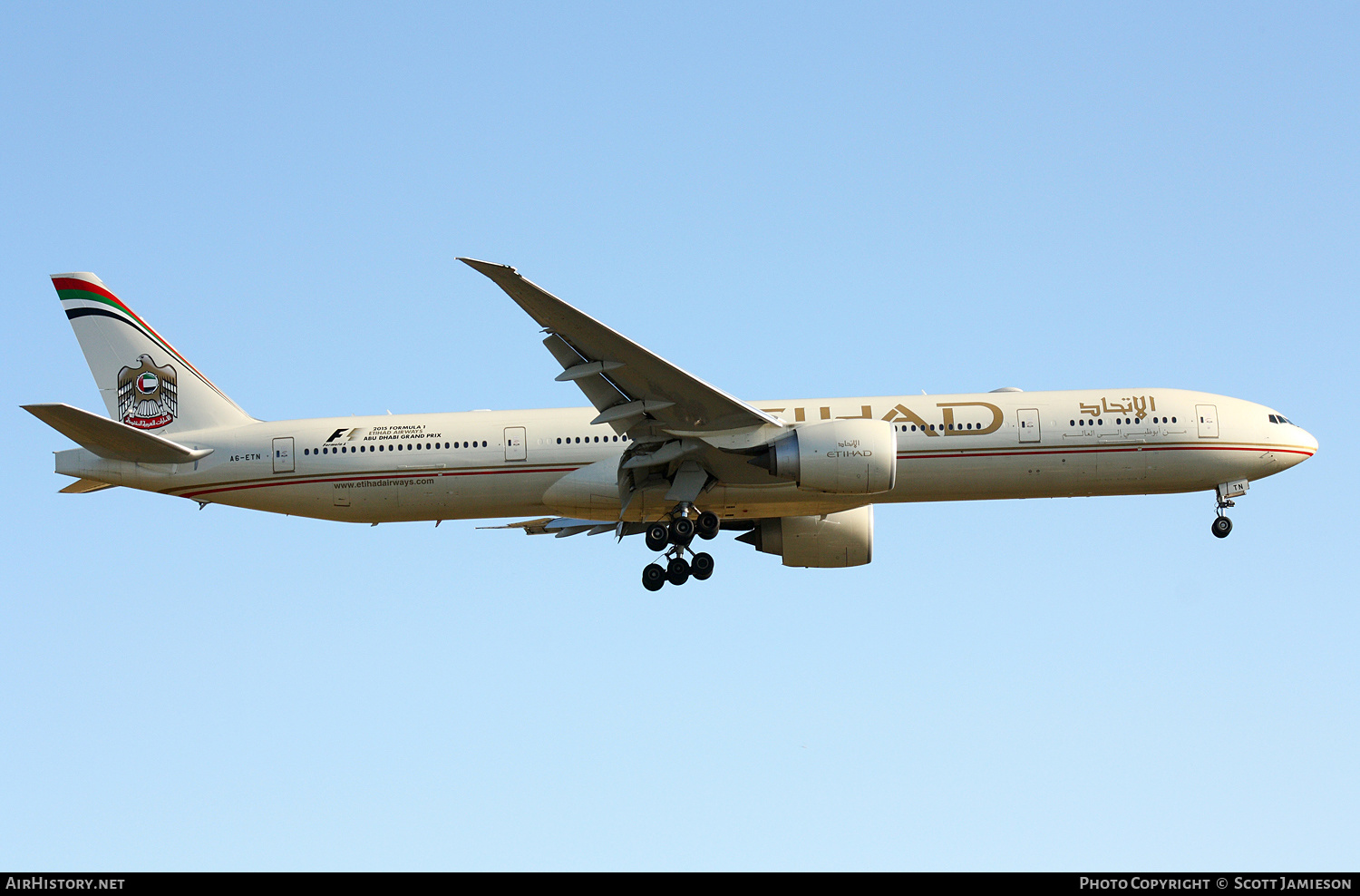 Aircraft Photo of A6-ETN | Boeing 777-3FX/ER | Etihad Airways | AirHistory.net #489592