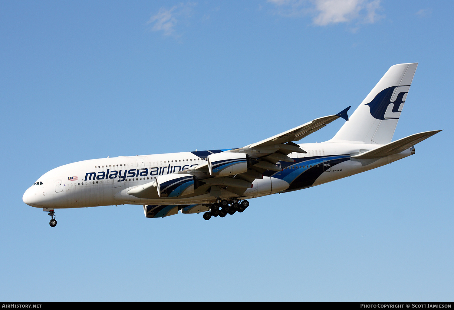 Aircraft Photo of 9M-MND | Airbus A380-841 | Malaysia Airlines | AirHistory.net #489612