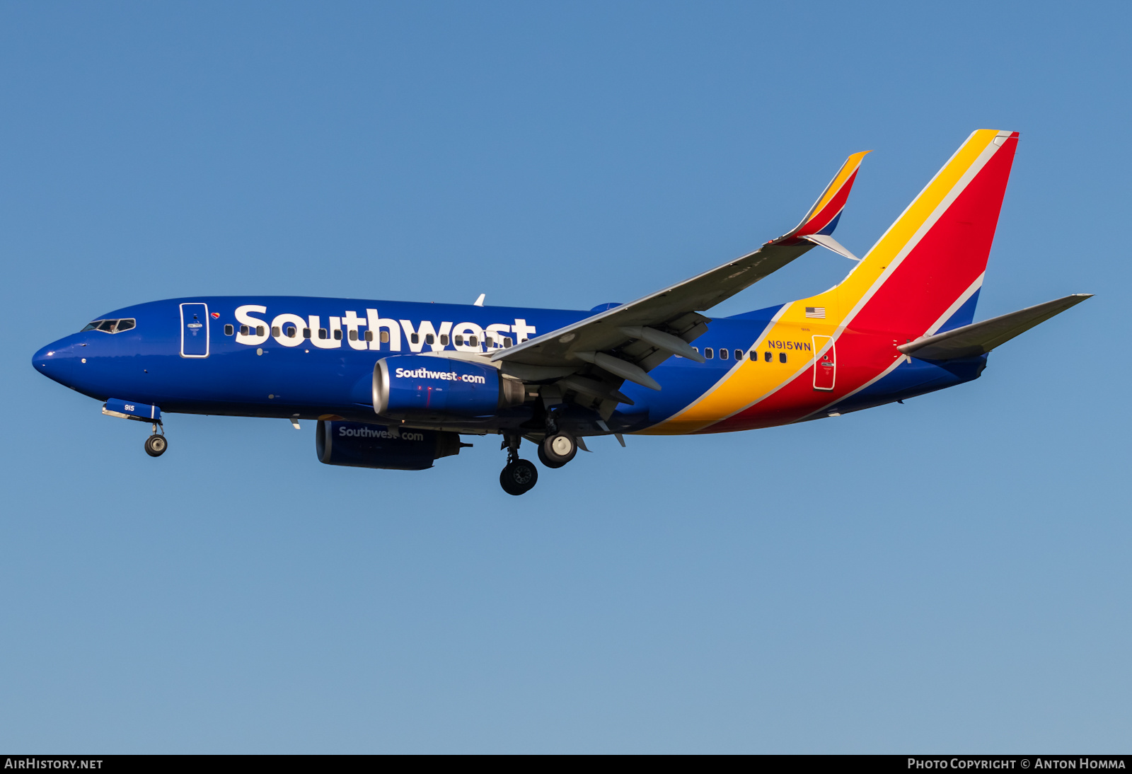 Aircraft Photo of N915WN | Boeing 737-7H4 | Southwest Airlines | AirHistory.net #489638