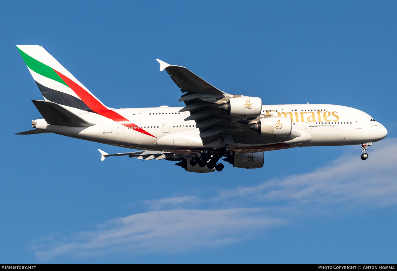 Aircraft Photo of A6-EVH | Airbus A380-842 | Emirates | AirHistory.net #489655