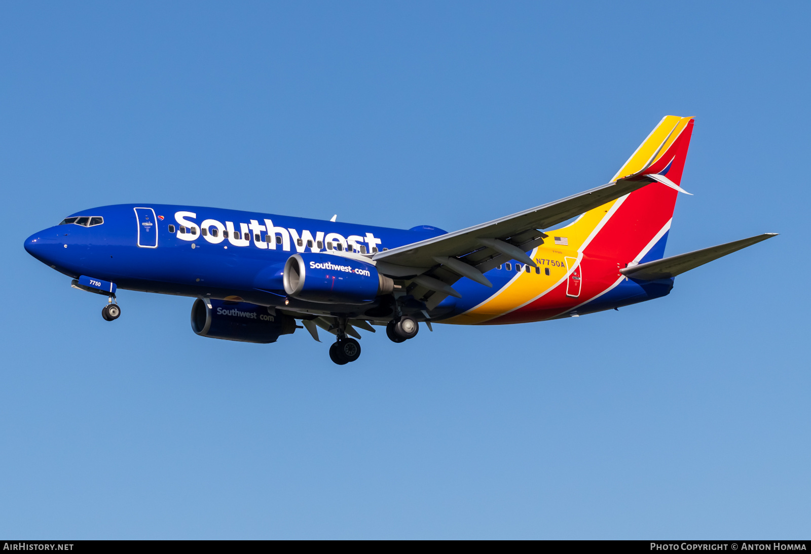 Aircraft Photo of N7750A | Boeing 737-7BD | Southwest Airlines | AirHistory.net #489664