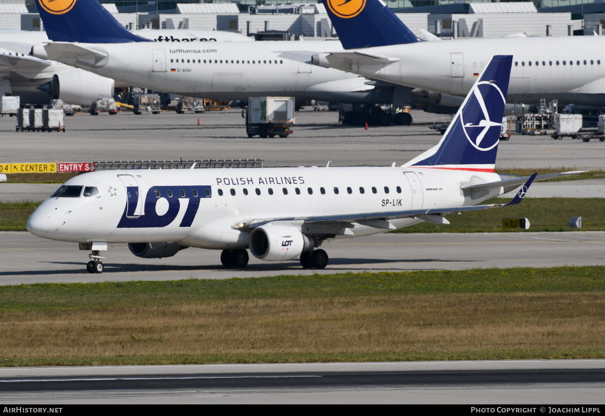 Aircraft Photo of SP-LIK | Embraer 175LR (ERJ-170-200LR) | LOT Polish Airlines - Polskie Linie Lotnicze | AirHistory.net #489669