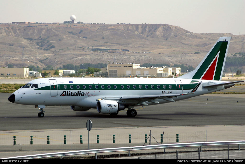 Aircraft Photo of EI-DFJ | Embraer 170LR (ERJ-170-100LR) | Alitalia Express | AirHistory.net #489689