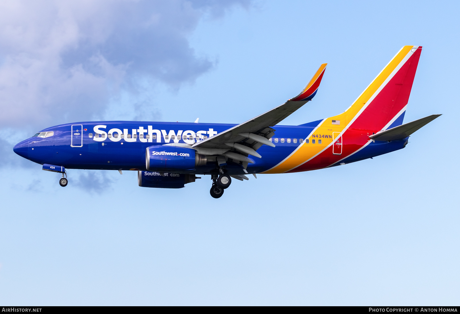 Aircraft Photo of N434WN | Boeing 737-7H4 | Southwest Airlines | AirHistory.net #489792