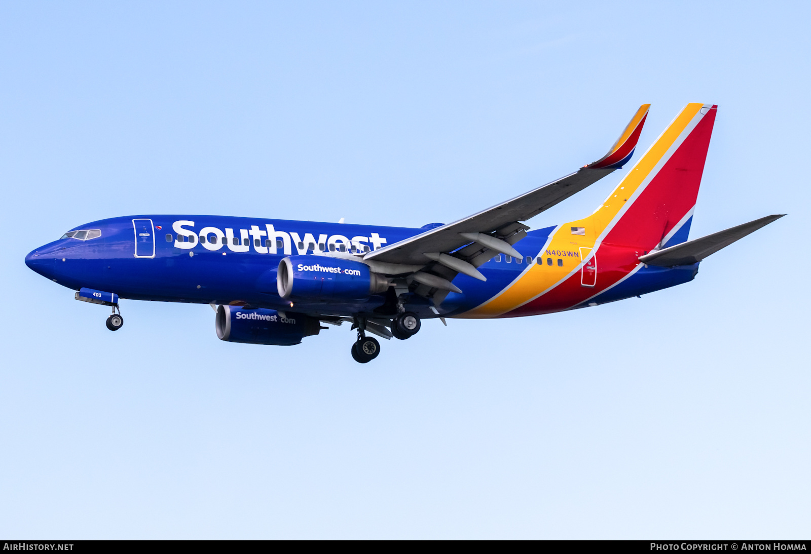 Aircraft Photo of N403WN | Boeing 737-7H4 | Southwest Airlines | AirHistory.net #489821