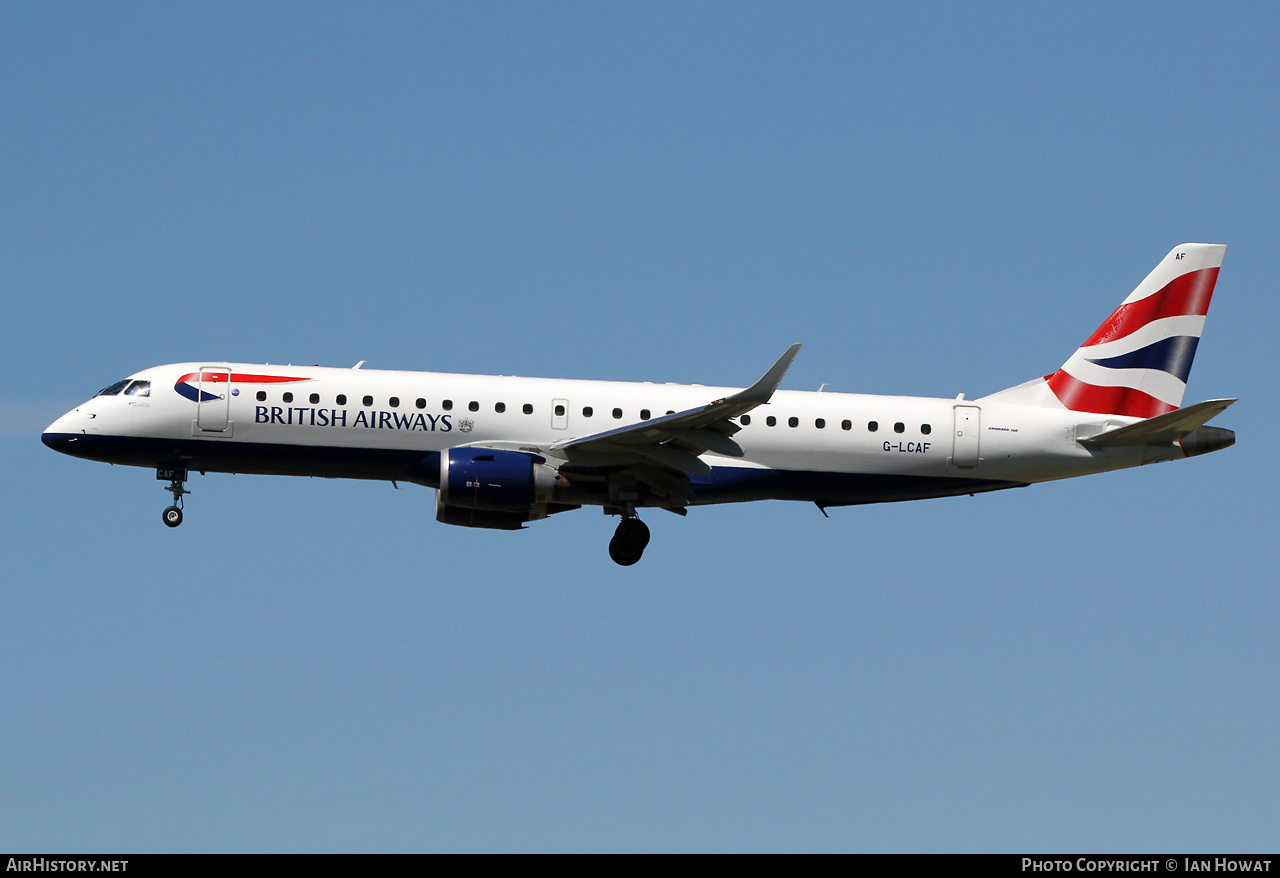 Aircraft Photo of G-LCAF | Embraer 190LR (ERJ-190-100LR) | British Airways | AirHistory.net #489851