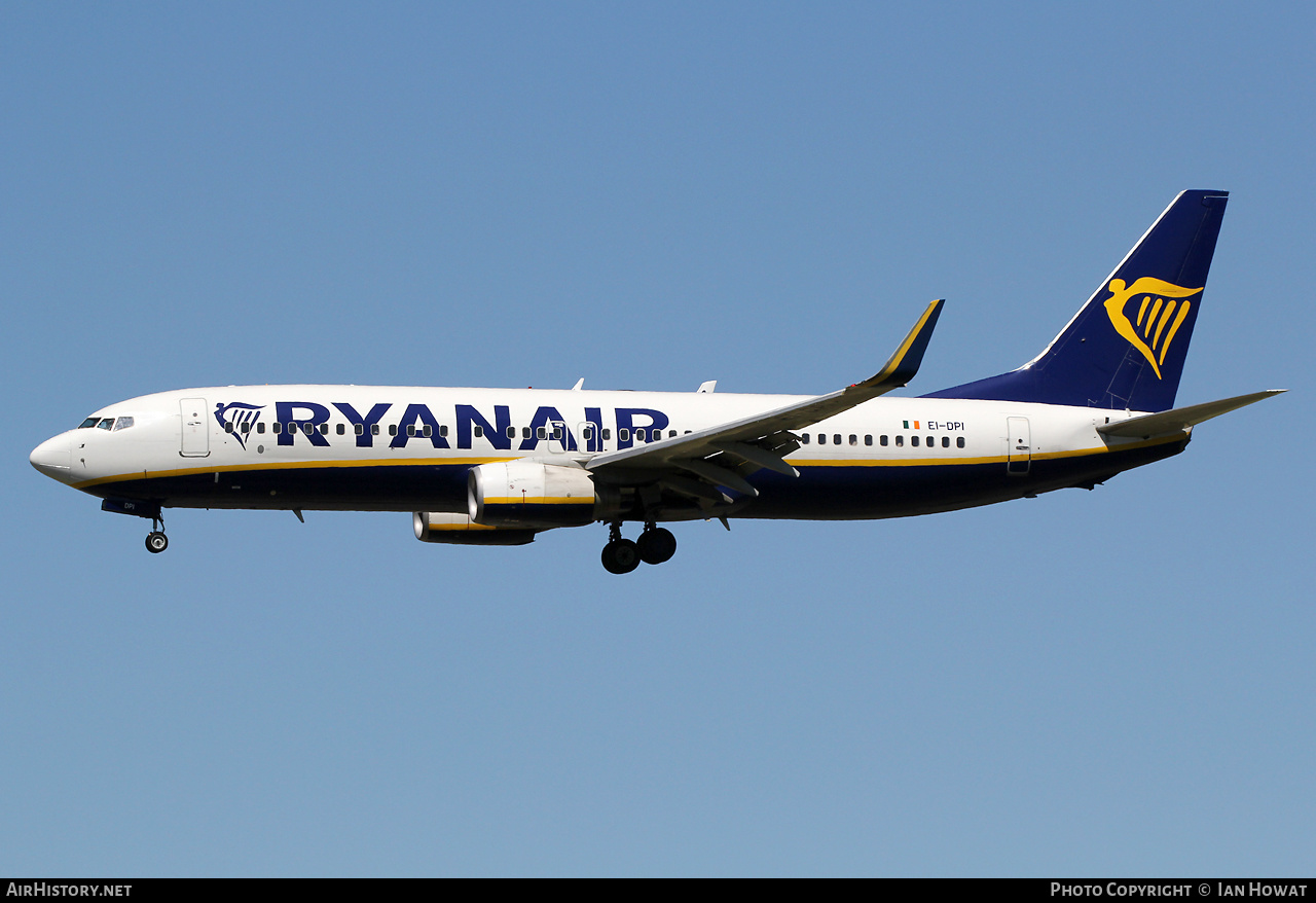 Aircraft Photo of EI-DPI | Boeing 737-8AS | Ryanair | AirHistory.net #489861