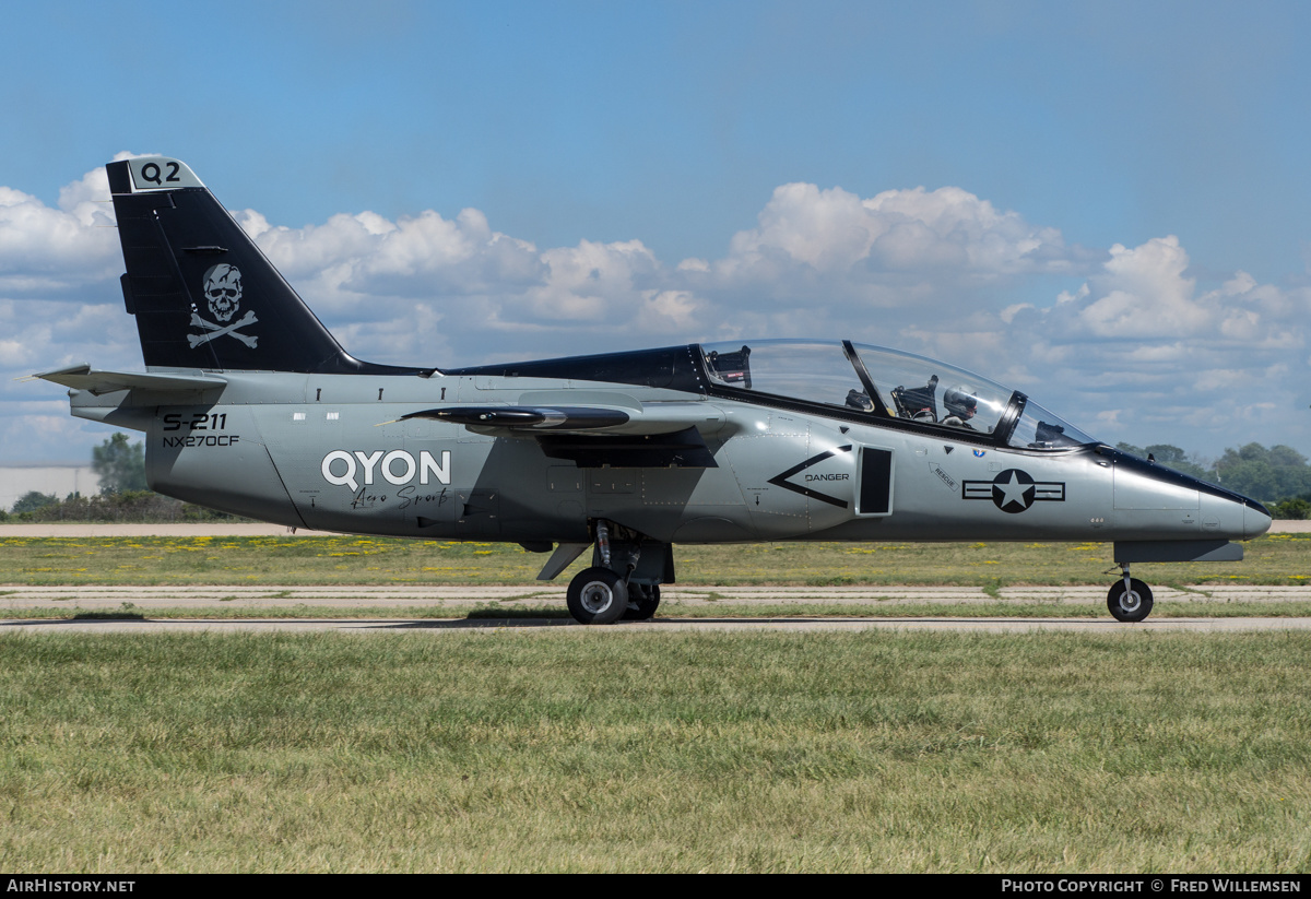 Aircraft Photo of N270CF / NX270CF / Q2 | SIAI-Marchetti S-211 | USA - Navy | AirHistory.net #489942
