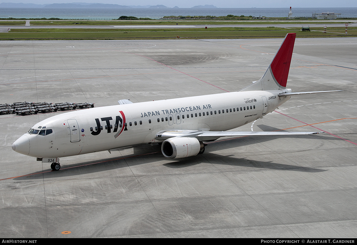 Aircraft Photo of JA8934 | Boeing 737-4K5 | Japan TransOcean Air - JTA | AirHistory.net #489945