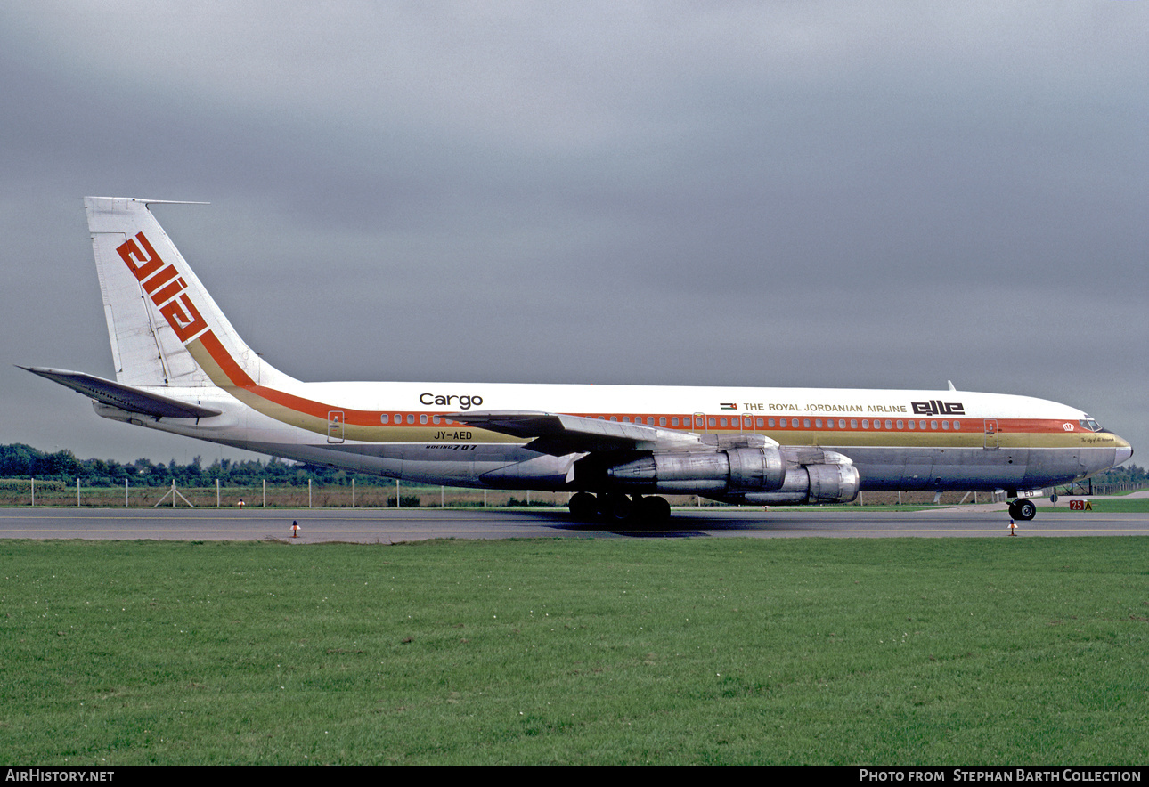 Aircraft Photo of JY-AED | Boeing 707-321C | Alia - The Royal Jordanian Airline Cargo | AirHistory.net #489988