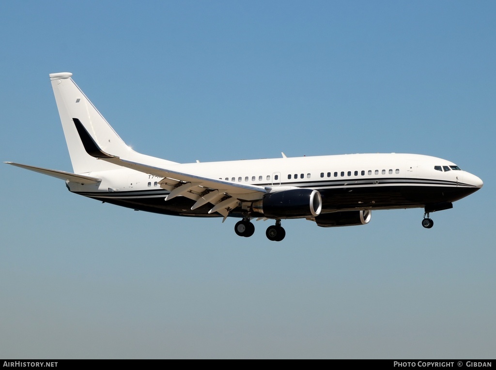 Aircraft Photo of T7-HAS | Boeing 737-7JR BBJ | AirHistory.net #490032
