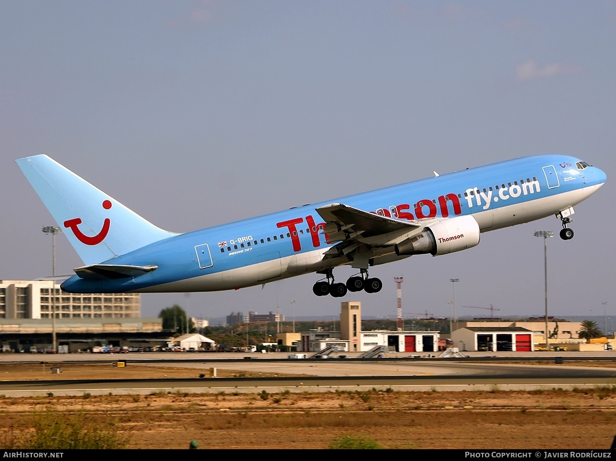 Aircraft Photo of G-BRIG | Boeing 767-204/ER | Thomsonfly | AirHistory.net #490069