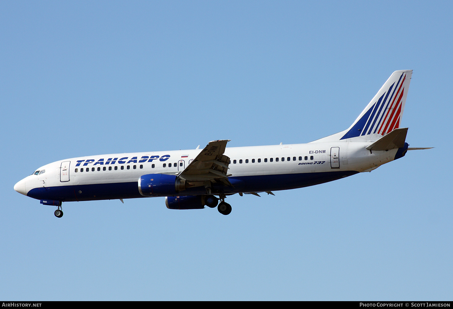 Aircraft Photo of EI-DNM | Boeing 737-4S3 | Transaero Airlines | AirHistory.net #490566