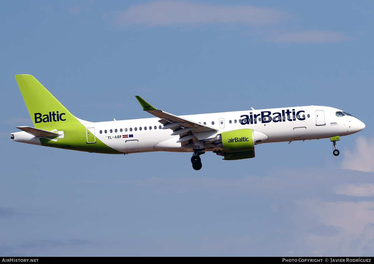 Aircraft Photo of YL-ABF | Airbus A220-371 (BD-500-1A11) | AirBaltic | AirHistory.net #490614