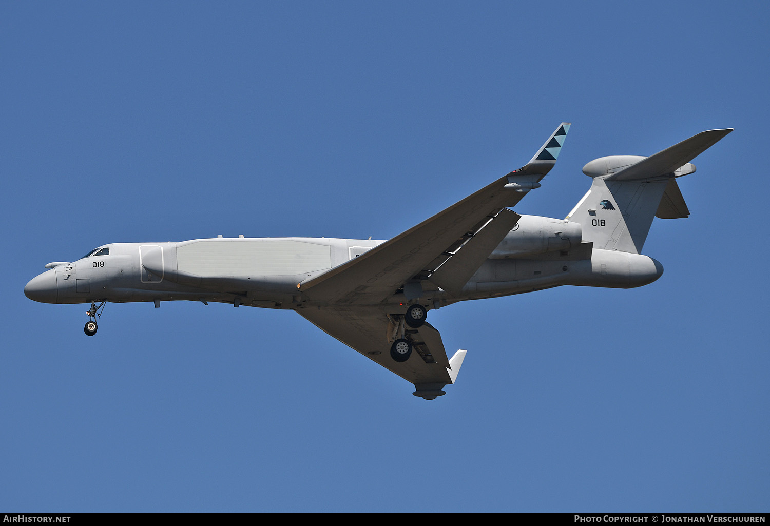 Aircraft Photo of 018 | Gulfstream Aerospace E-550A Gulfstream G550/AEW | Singapore - Air Force | AirHistory.net #490646