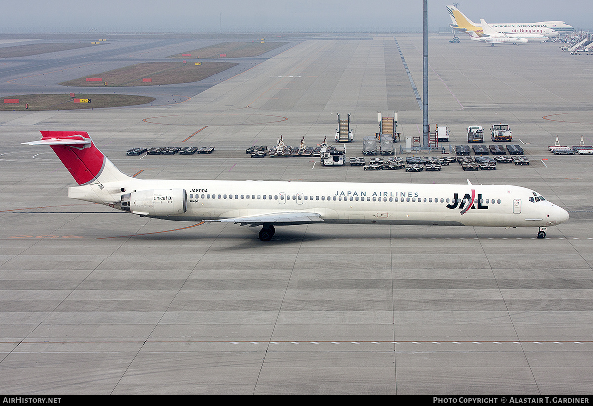 Aircraft Photo of JA8004 | McDonnell Douglas MD-90-30 | Japan Airlines - JAL | AirHistory.net #490788