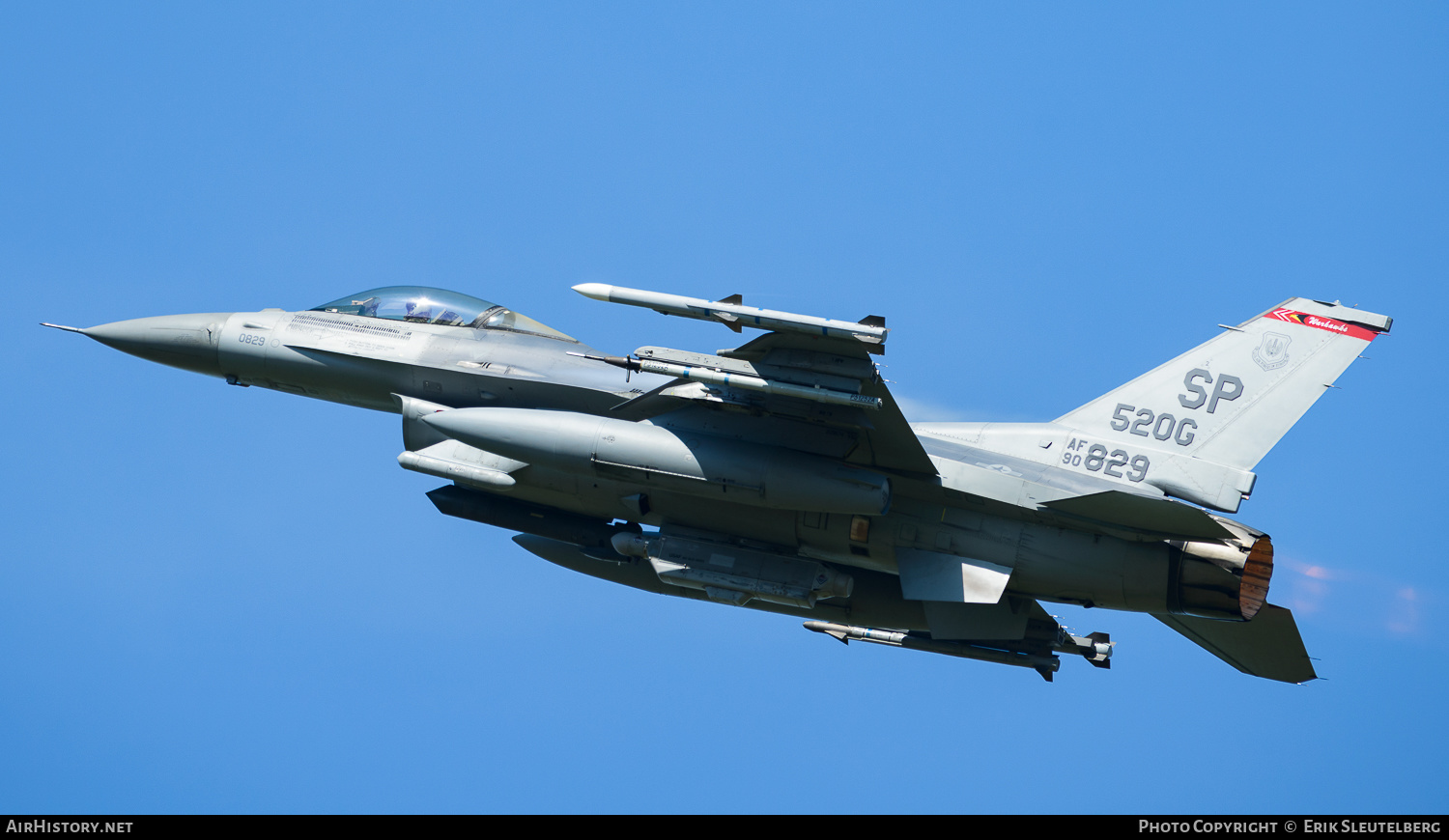 Aircraft Photo of 90-0829 / AF90-829 | General Dynamics F-16CM Fighting Falcon | USA - Air Force | AirHistory.net #490891