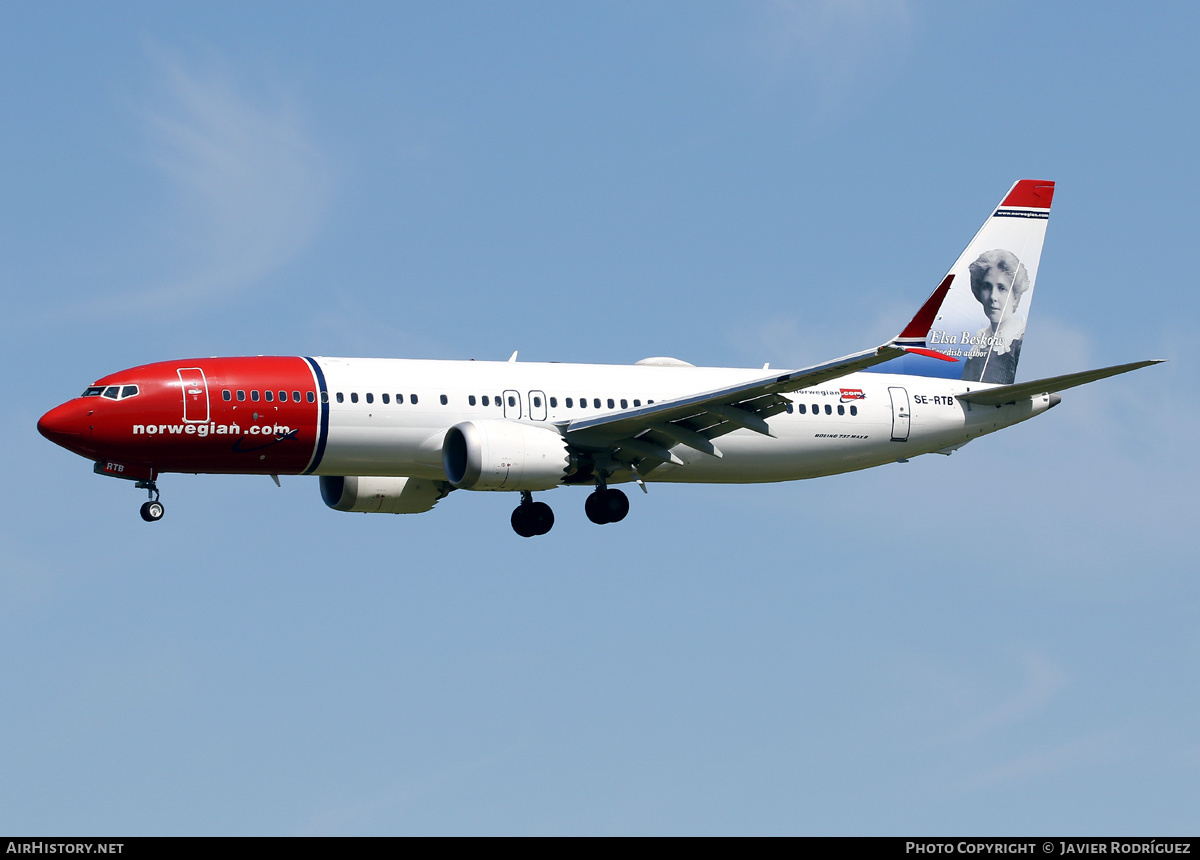 Aircraft Photo of SE-RTB | Boeing 737-8 Max 8 | Norwegian | AirHistory.net #490958