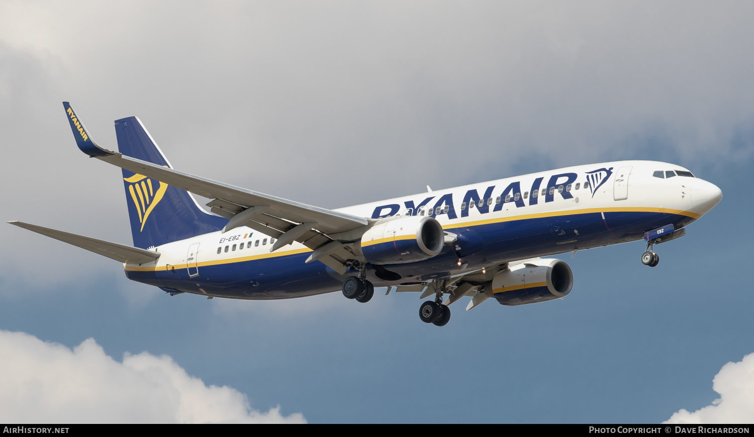 Aircraft Photo of EI-EBZ | Boeing 737-8AS | Ryanair | AirHistory.net #491043