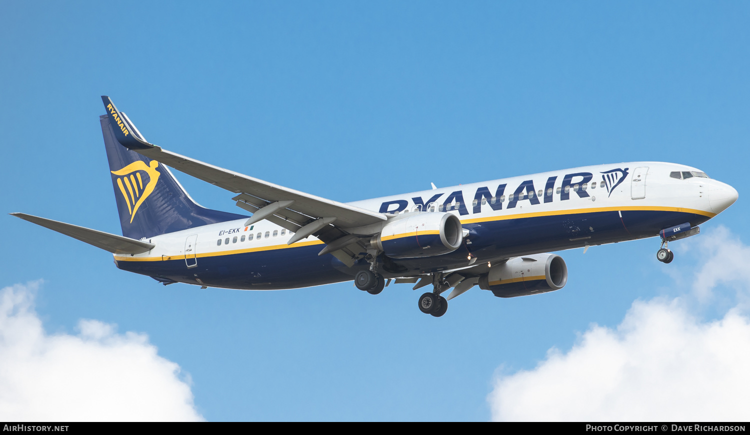 Aircraft Photo of EI-EKK | Boeing 737-8AS | Ryanair | AirHistory.net #491052
