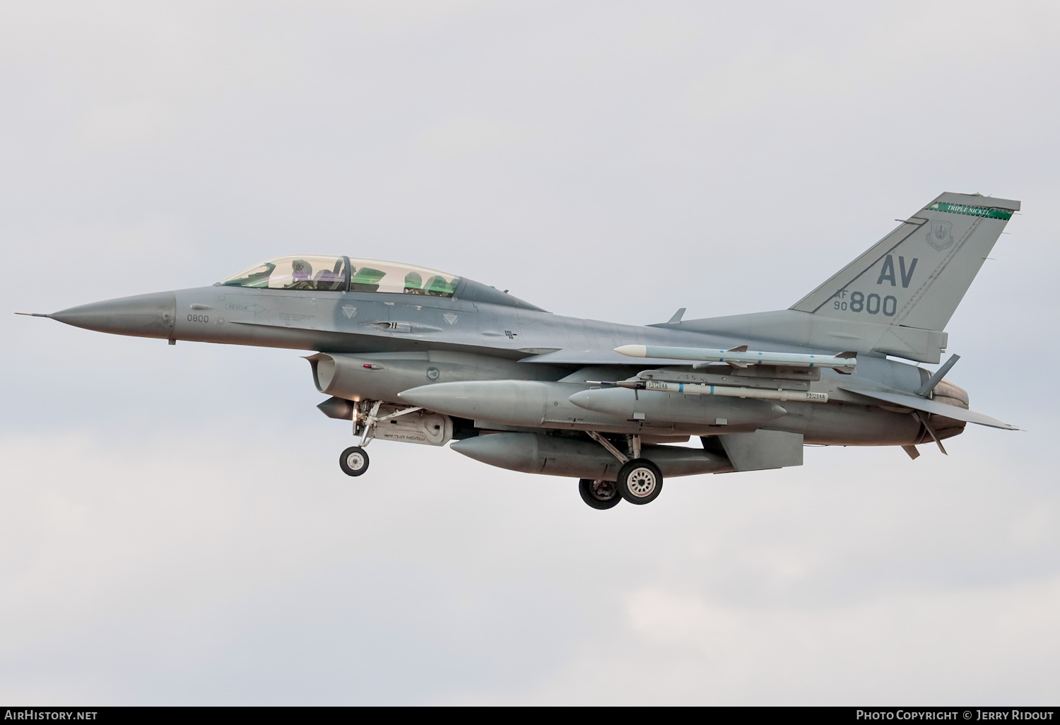 Aircraft Photo of 90-0800 / AF90-800 | Lockheed F-16DM Fighting Falcon | USA - Air Force | AirHistory.net #491059