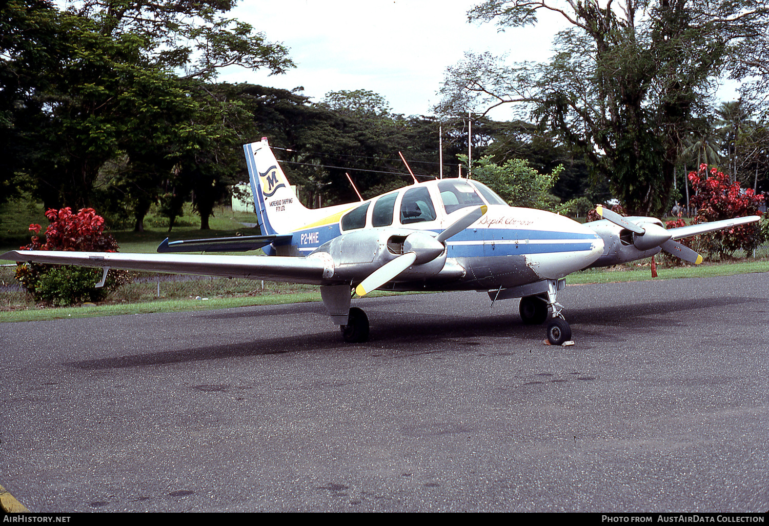 Aircraft Photo of P2-MHE | Beech 95-B55 Baron | Morehead Shipping | AirHistory.net #491155