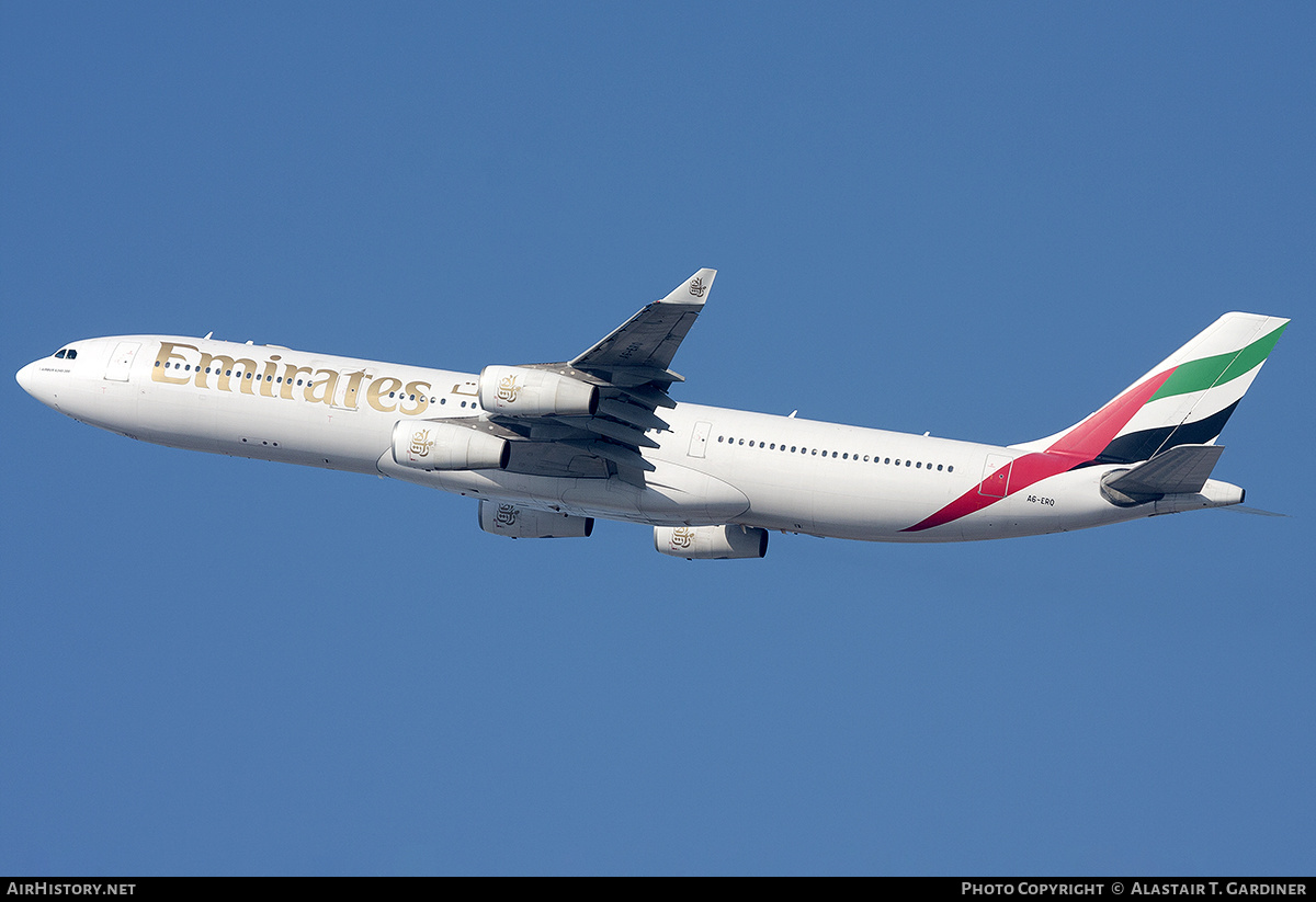 Aircraft Photo of A6-ERQ | Airbus A340-313X | Emirates | AirHistory.net #491167